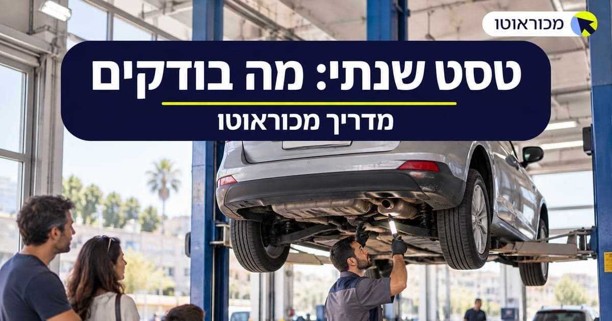 טסט שנתי לרכב: מה בודקים, כמה זה עולה, ואיך להיערך